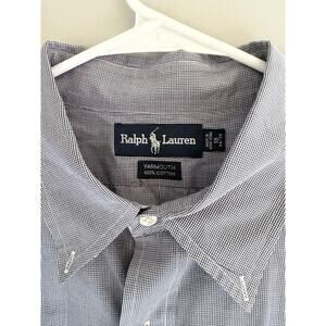 Polo Ralph Lauren Oxford Button Up Dress Shirt Blue size XXL Yarmouth 18 34/35